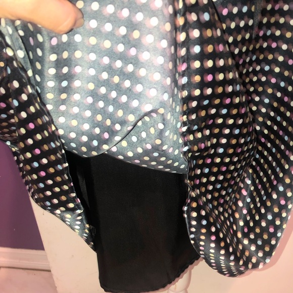 CDC Caren Desiree Black Fit & Flare, Spaghetti Strap Polka Dot Midi Dress, SZ 06 - Picture 10 of 16